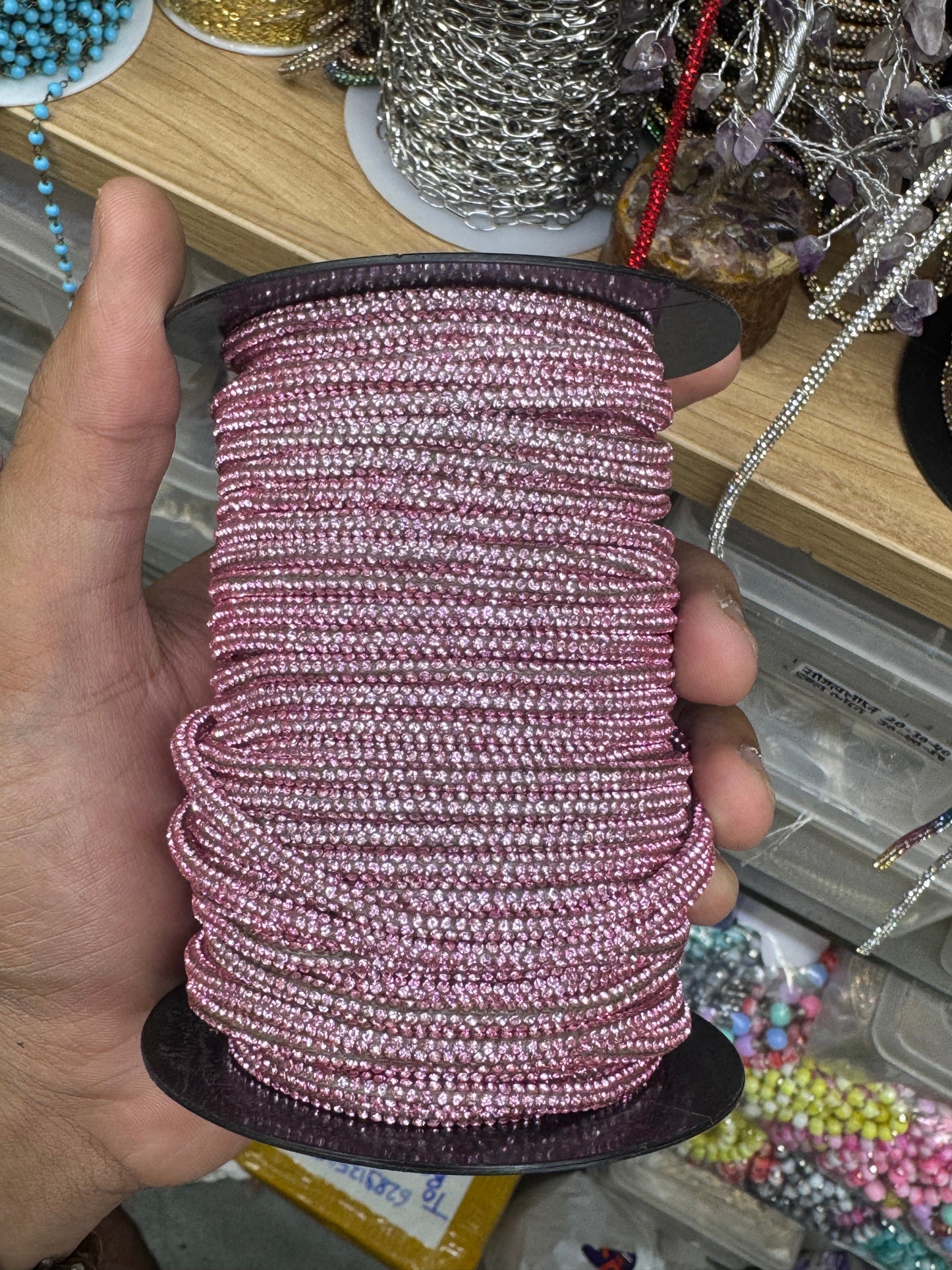 Rhinestone Line for Purse Making | Diamond Chain Roll