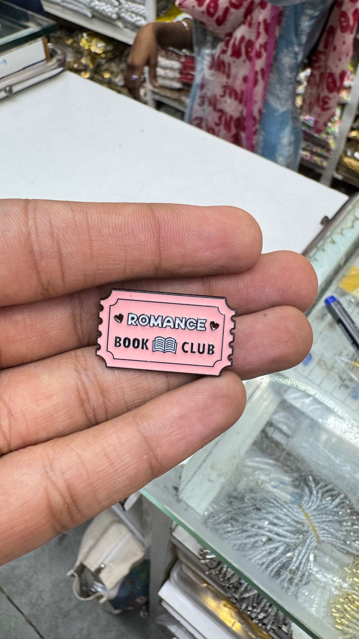 ROMANTIC CLUB Enamel Lapel Pin imatation jewellery