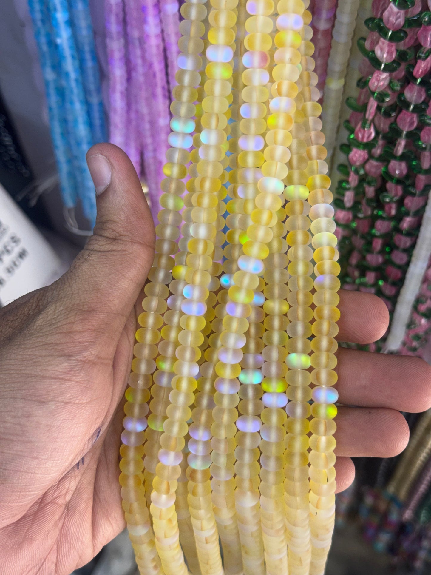 8mm UV Aura Beads Rainbow Shine