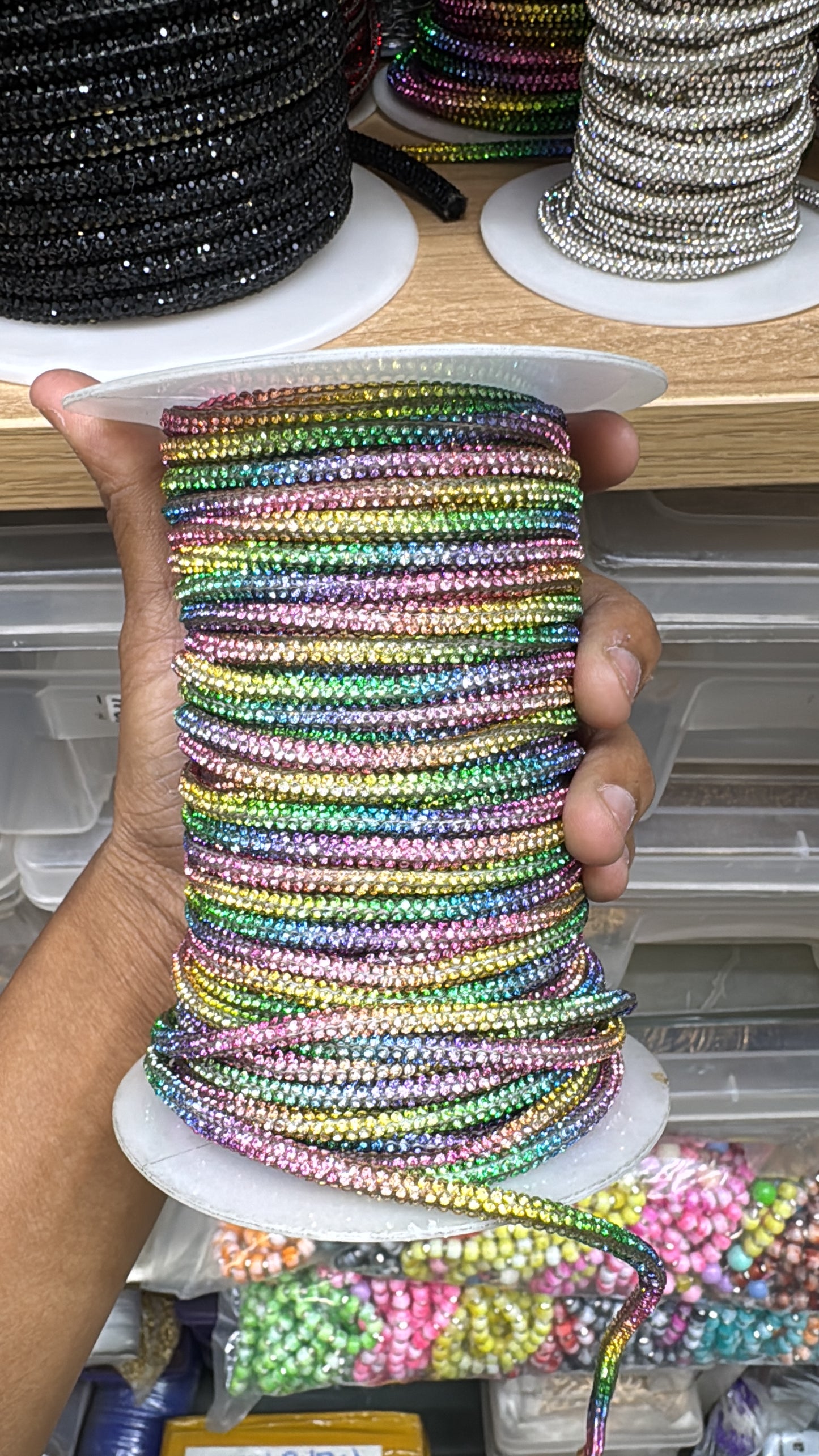 Rhinestone Line for Purse Making | Diamond Chain Roll