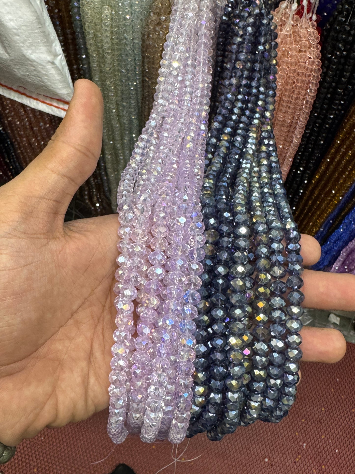 8mm Glass Rainbow Crystal Beads