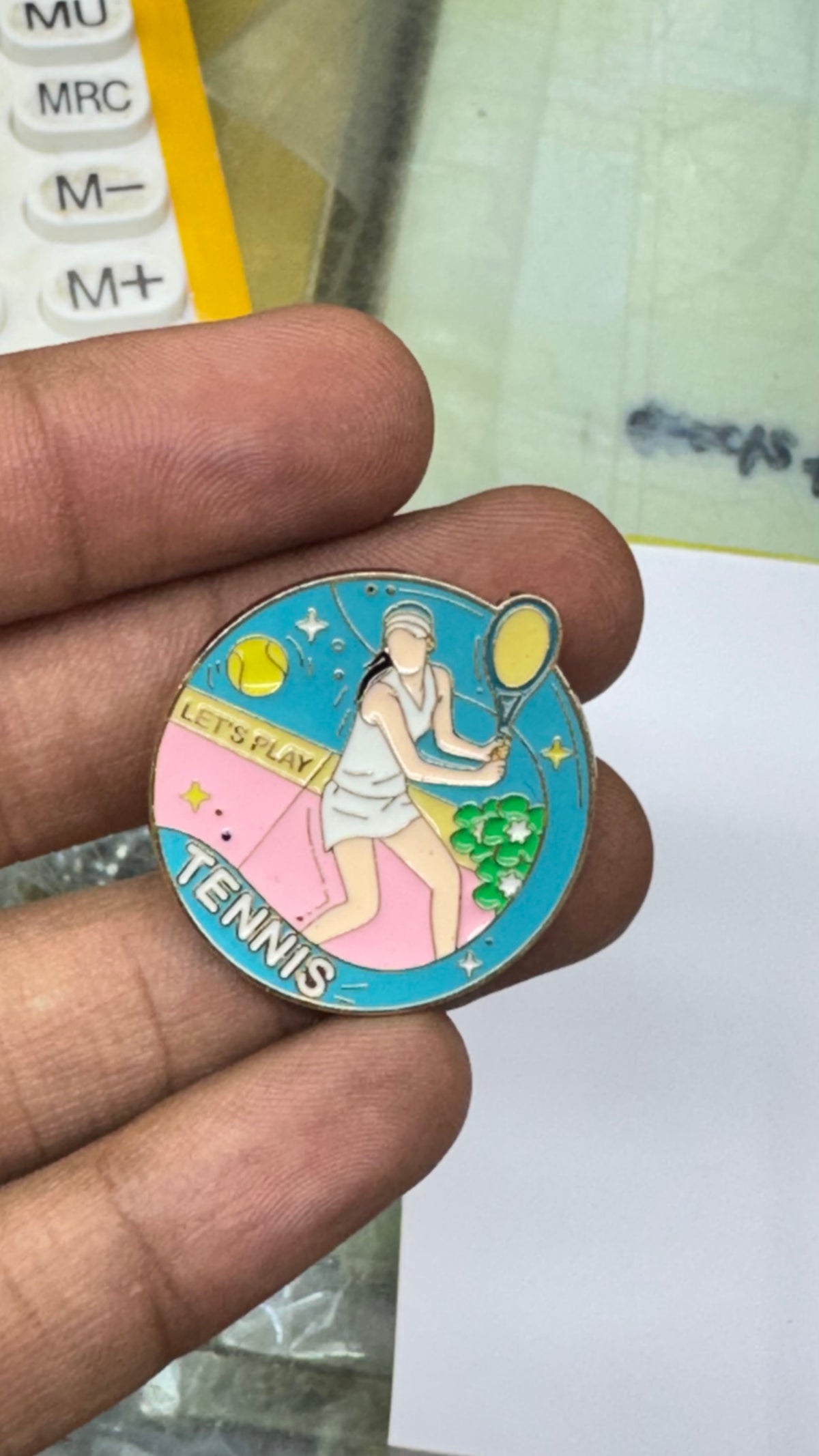 TENNIS Enamel Lapel Pin imatation jewellery