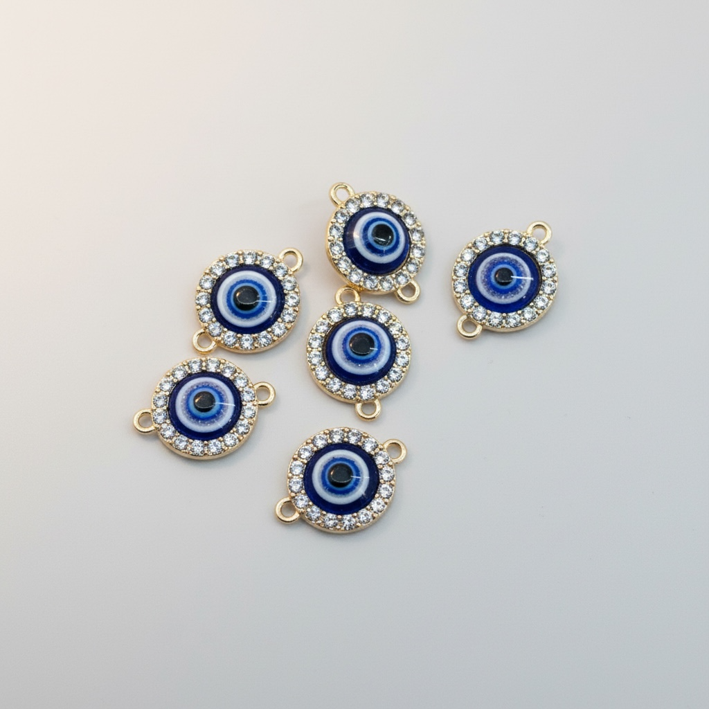 Double Loop Evil Eye Charm | Rakhi Connector Charm