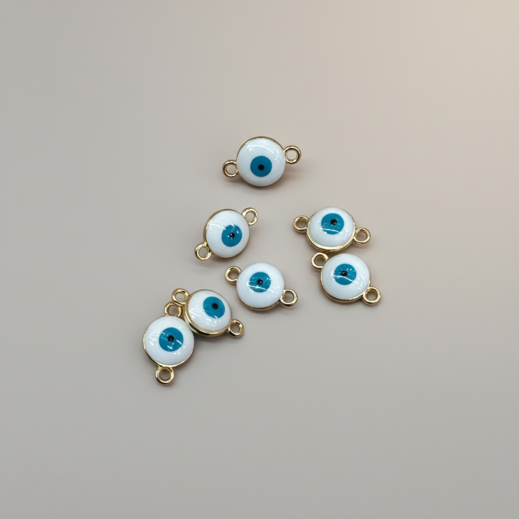 Double Loop Evil Eye Charm | Rakhi Connector Charm