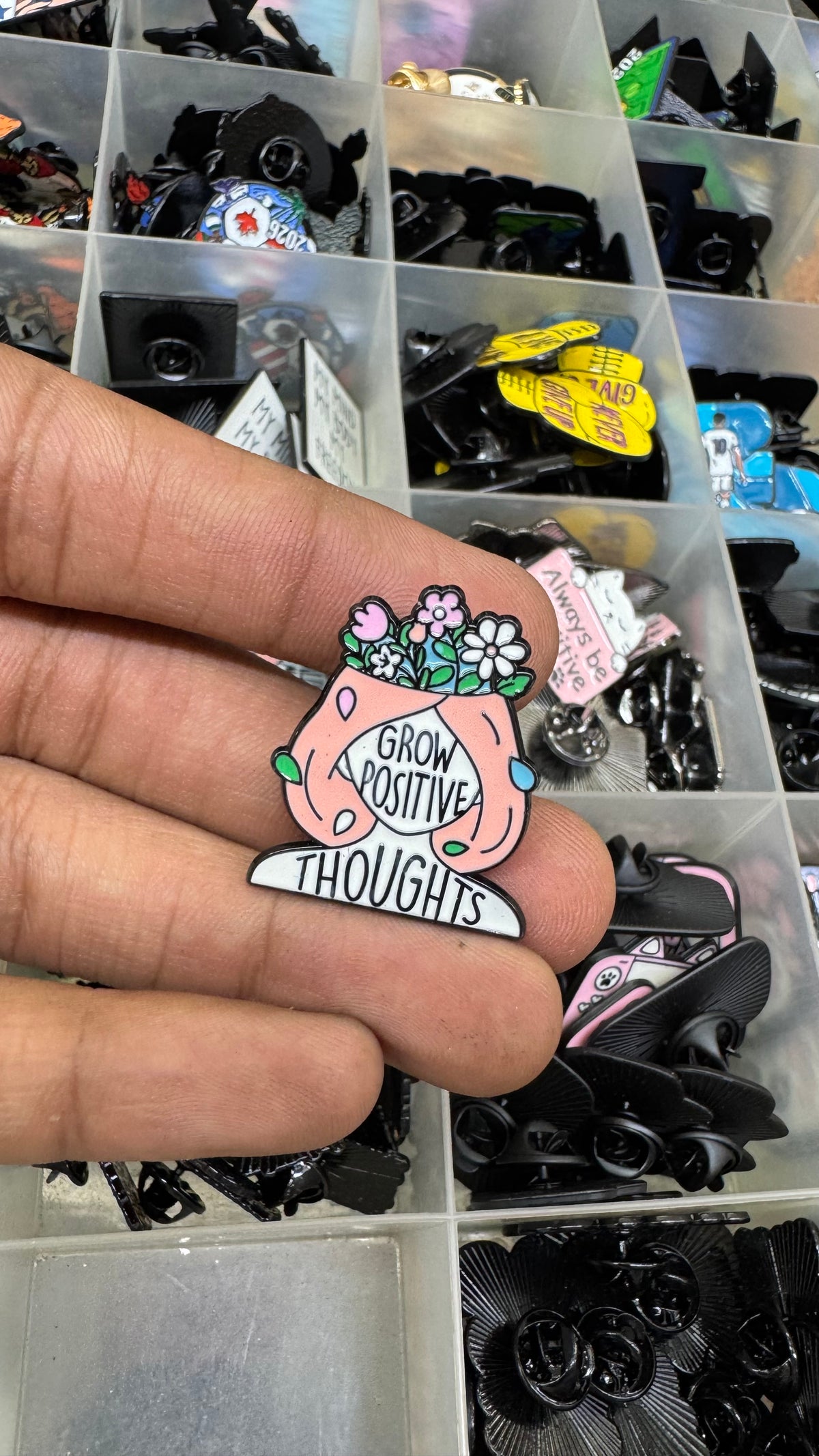 GROW POSITIVE Brooch Pin for imatation jewellery