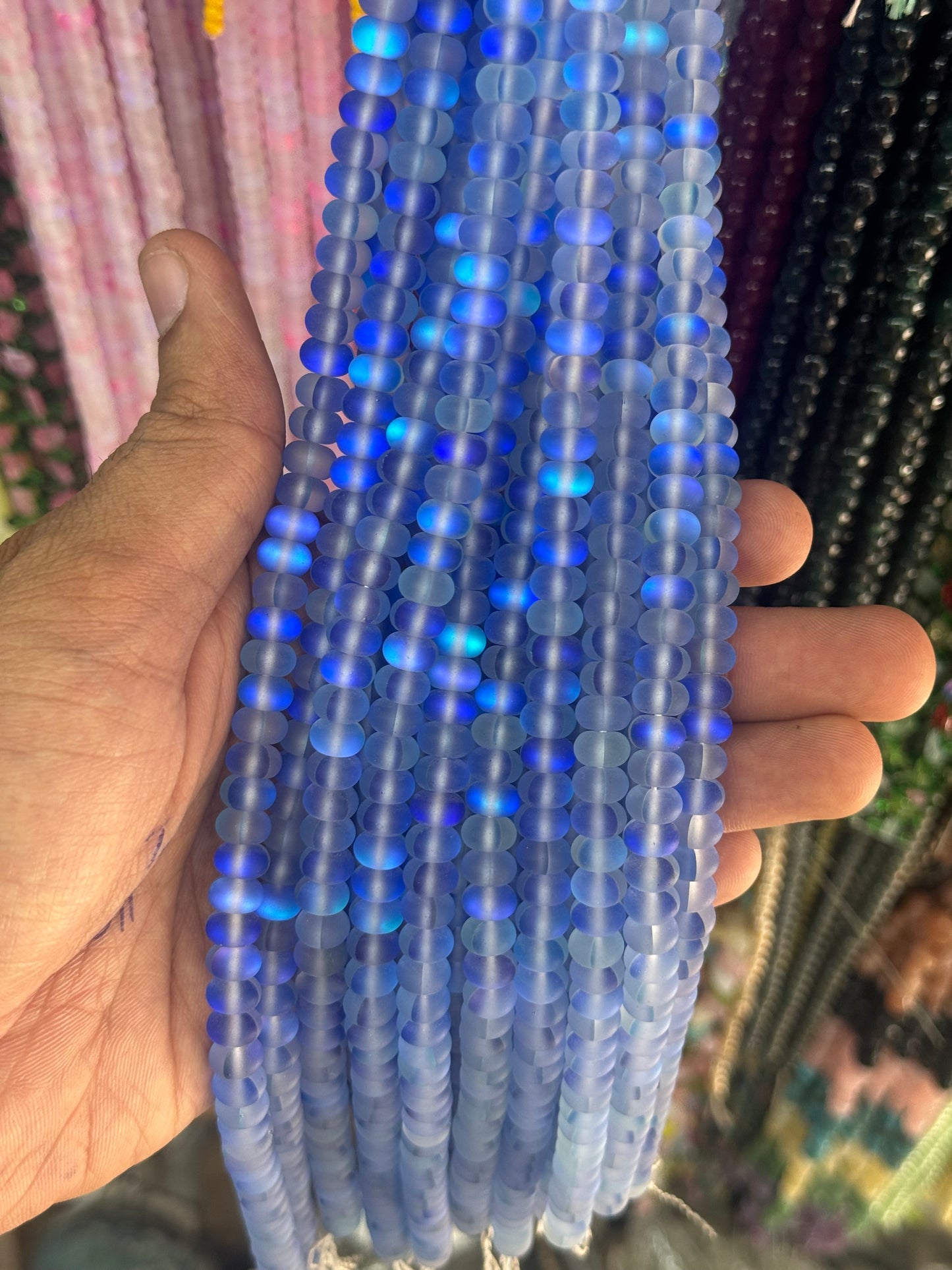 8mm UV Aura Beads Rainbow Shine
