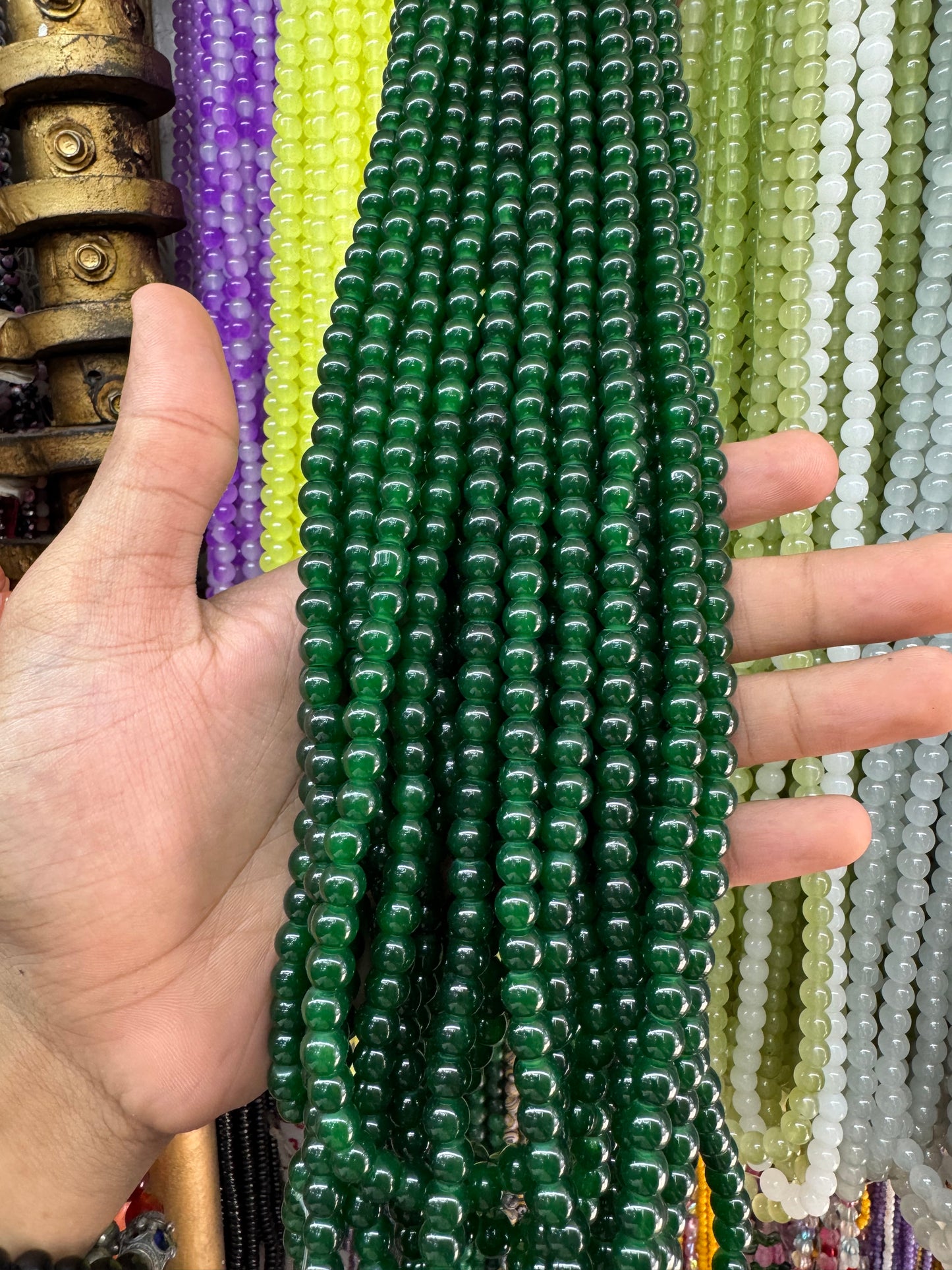 Jelly Round Beads Strand – 100 Beads Per Strand for Jewelry Making