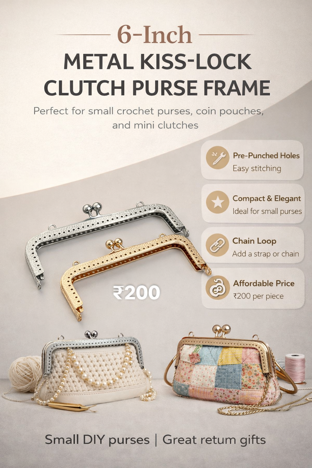 PURSE CLUSTER ( Size 6 inch )