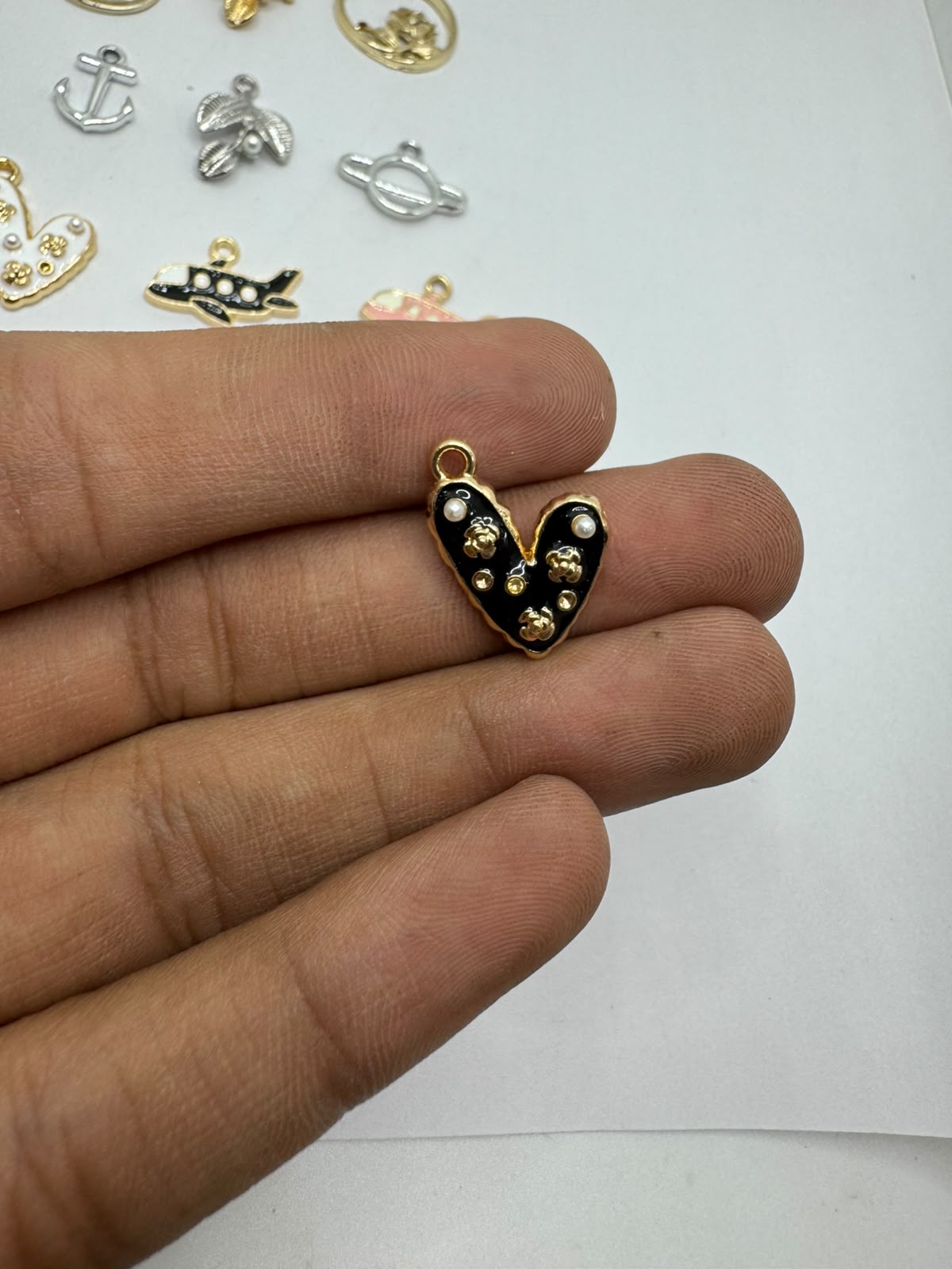 Heart charm for Imitation Jewellery Making | Century Fancy Beads