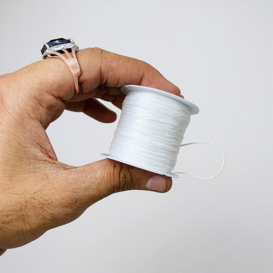 White Elastic Thread for Jewellery Making | Stretch Cord for Bracelets & Beads