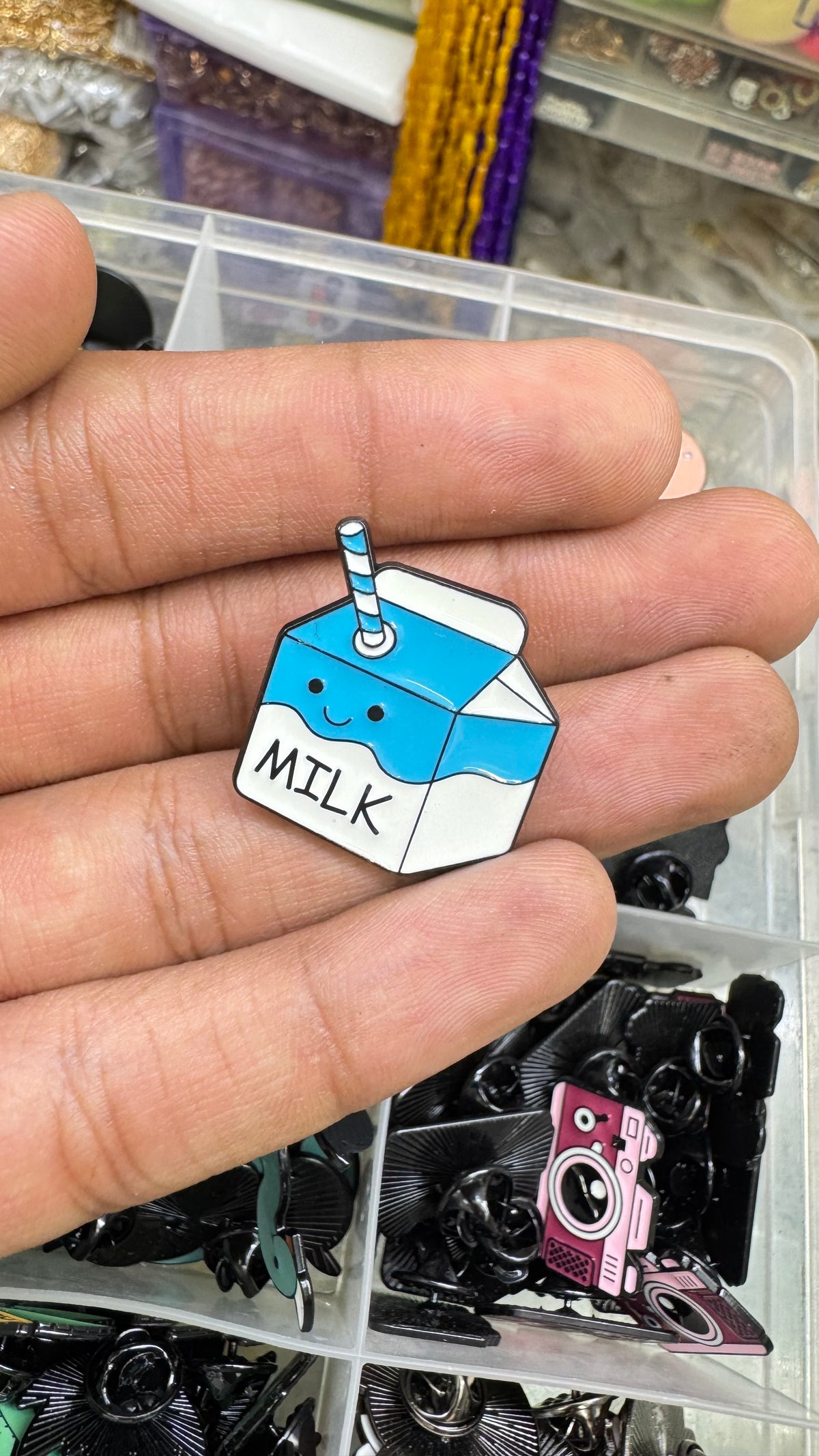 MILK LOVER Enamel Lapel Pin imatation jewellery