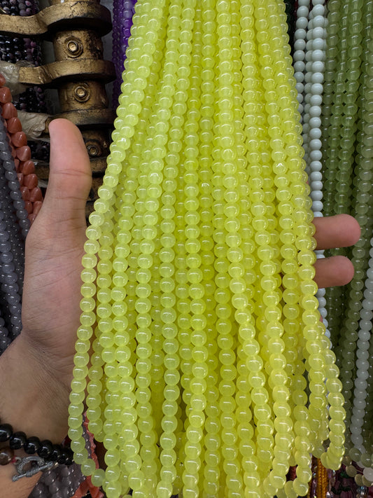 Jelly Round Beads Strand – 100 Beads Per Strand for Jewelry Making
