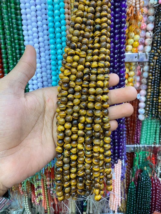Tiger Eye Natural Stone Beads (8mm Round)