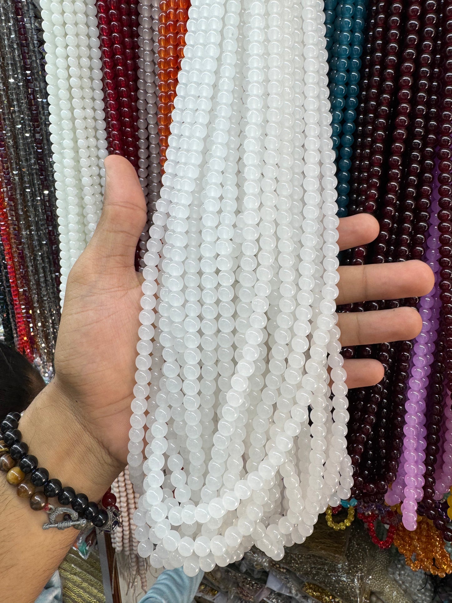 Jelly Round Beads Strand – 100 Beads Per Strand for Jewelry Making