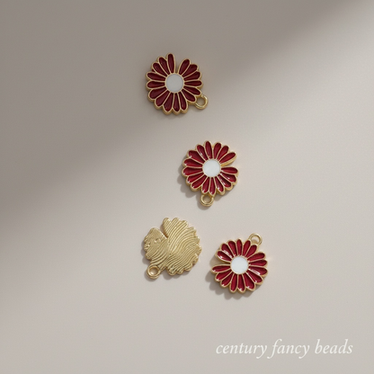 Enamel Flower Charms