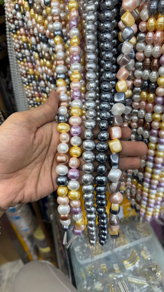 Multicolor Shell Pearl Beads – Irregular Luxury Pearls for Jewellery Making
