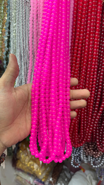 Jelly Round Beads Strand – 100 Beads Per Strand for Jewelry Making