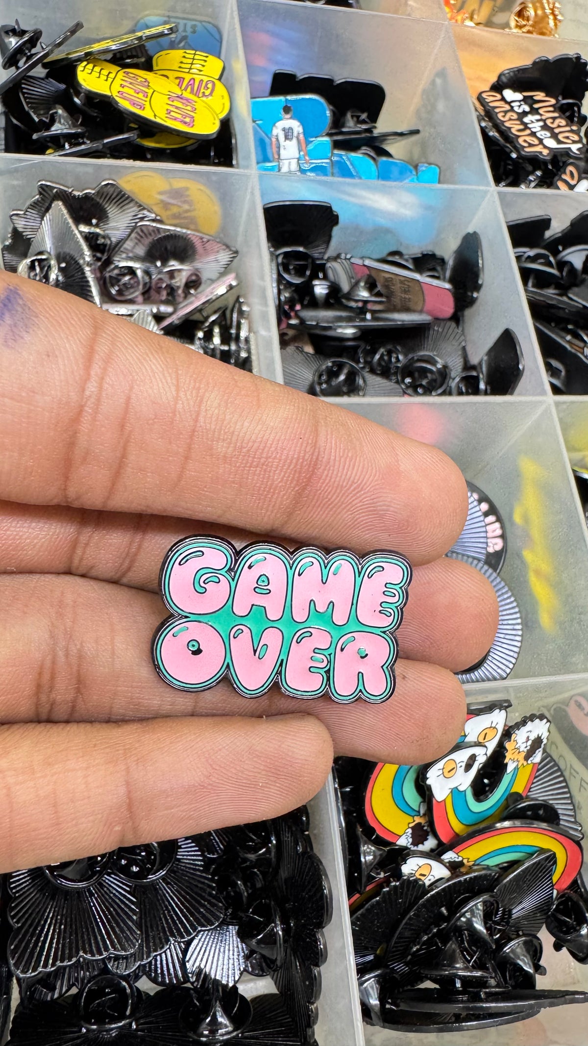 GAME OVER Brooch Pin for imatation jewellery