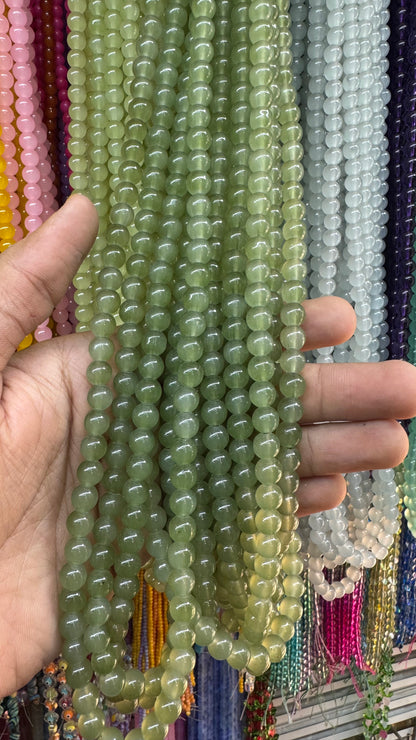 Jelly Round Beads Strand – 100 Beads Per Strand for Jewelry Making