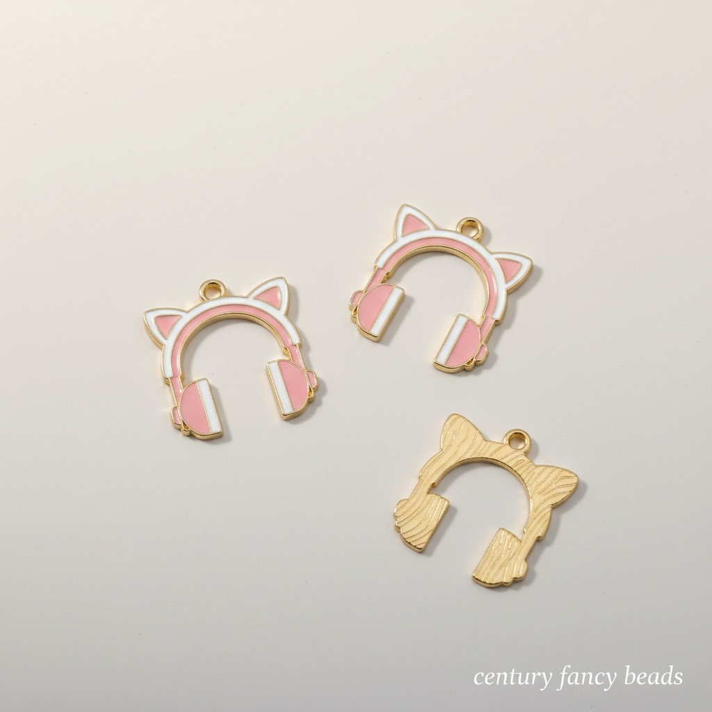 Cute Enamel Headphone & Cartoon Charms