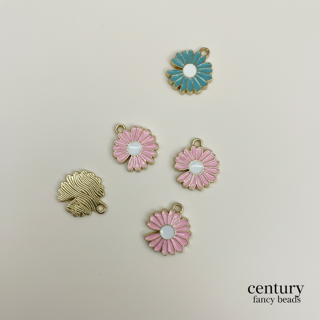 Enamel Flower Charms