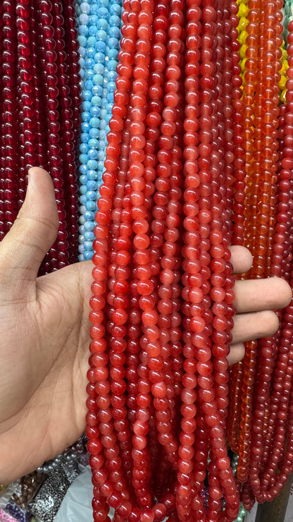 Jelly Round Beads Strand – 100 Beads Per Strand for Jewelry Making