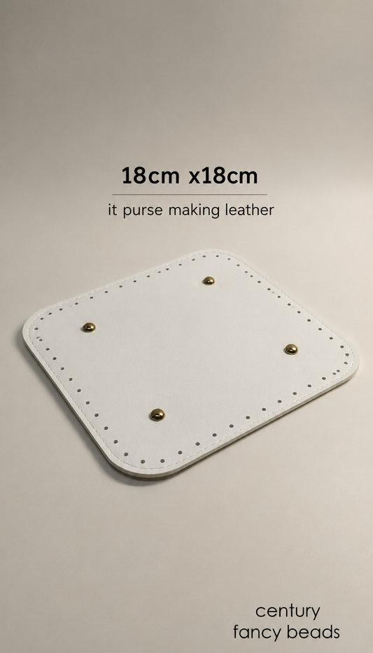 18cm x 18cm PU Leather Purse Base | Bag Making Base – Century Fancy Beads