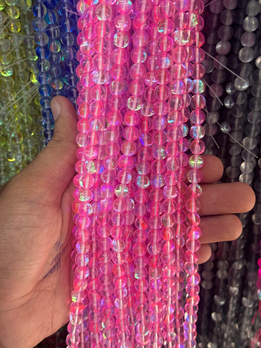 8mm UV Aura Beads Rainbow Shine