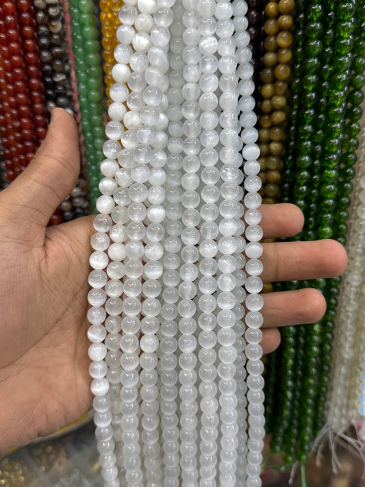 AAA Selenite Stone Beads (8mm)
