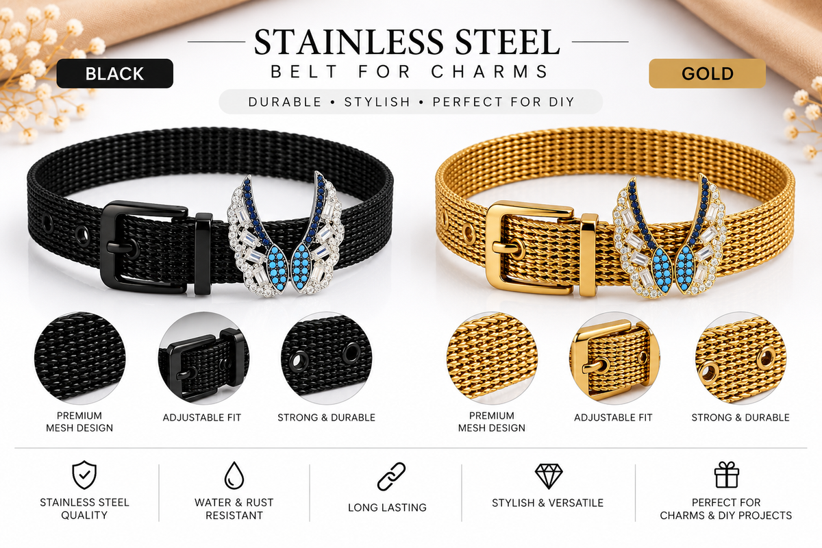 DAIMOND BELT CHARM  (BELT NOT  INCLUDED ) | Stainless Steel | imatation jewellery | Century Fancy Beads