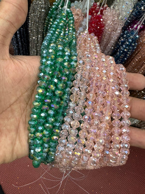 8mm Glass Rainbow Crystal Beads