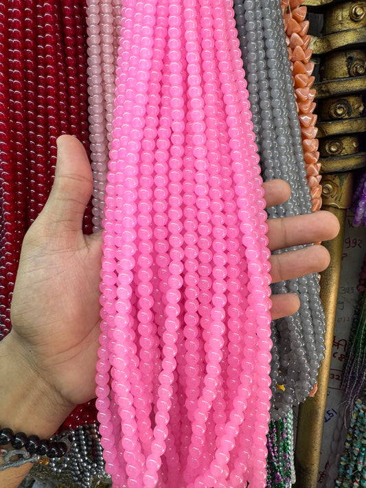 Jelly Round Beads Strand – 100 Beads Per Strand for Jewelry Making