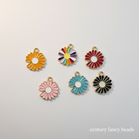 Enamel Flower Charms