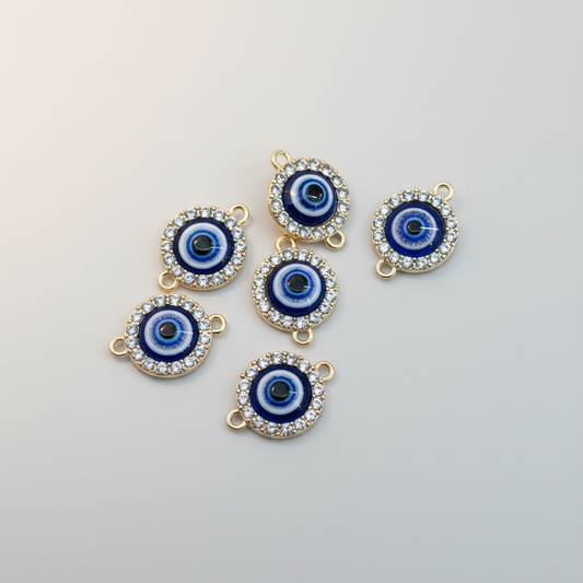 Double Loop Evil Eye Charm | Rakhi Connector Charm