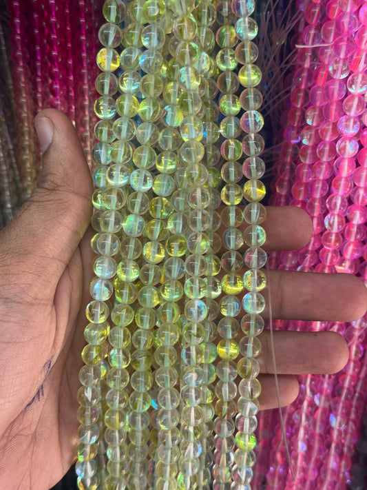 8mm UV Aura Beads Rainbow Shine