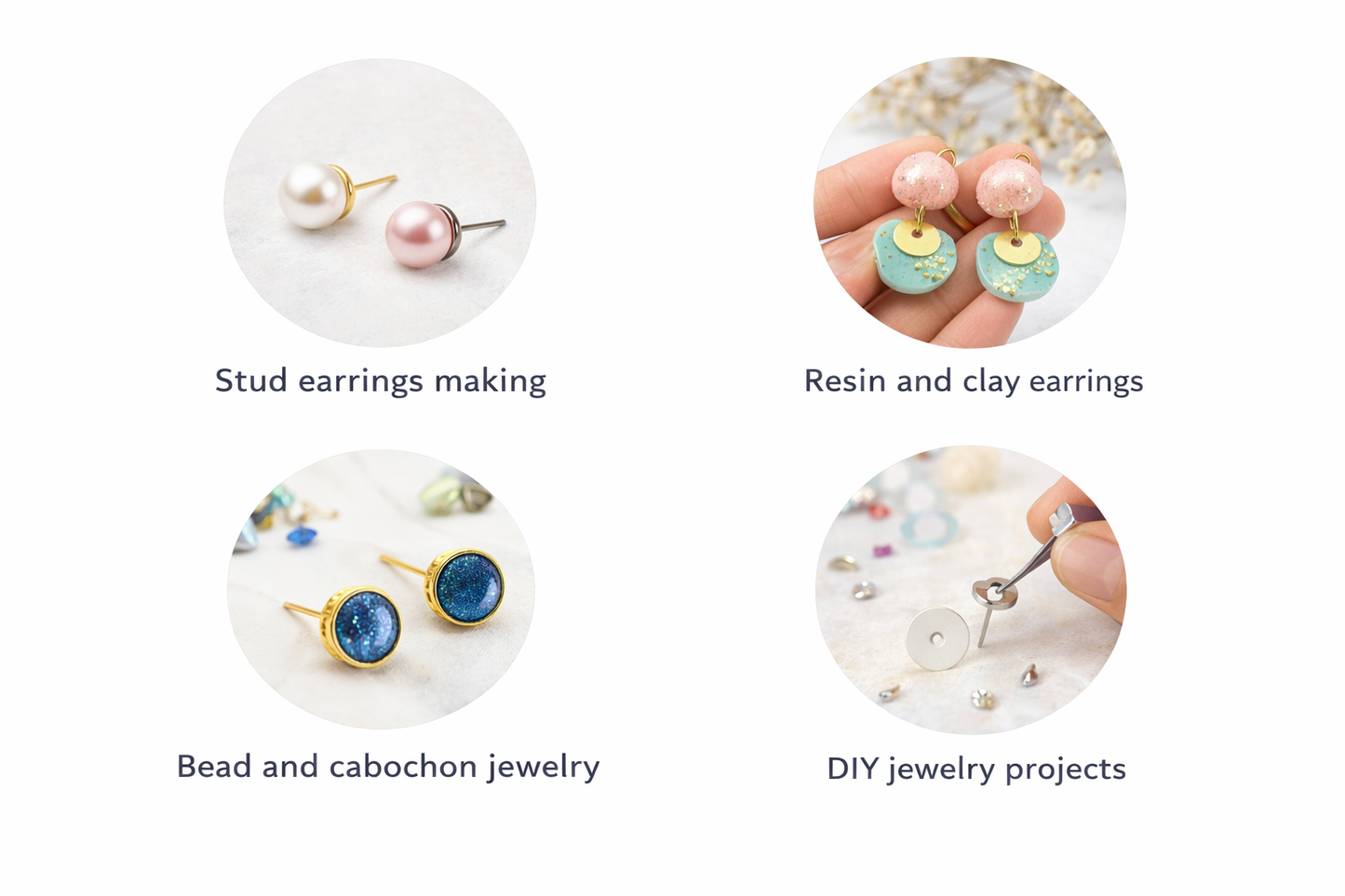 Gold & Silver Earring Stud Base with Flat Pad – DIY Jewelry Making (Pack of 50+ Pairs)
