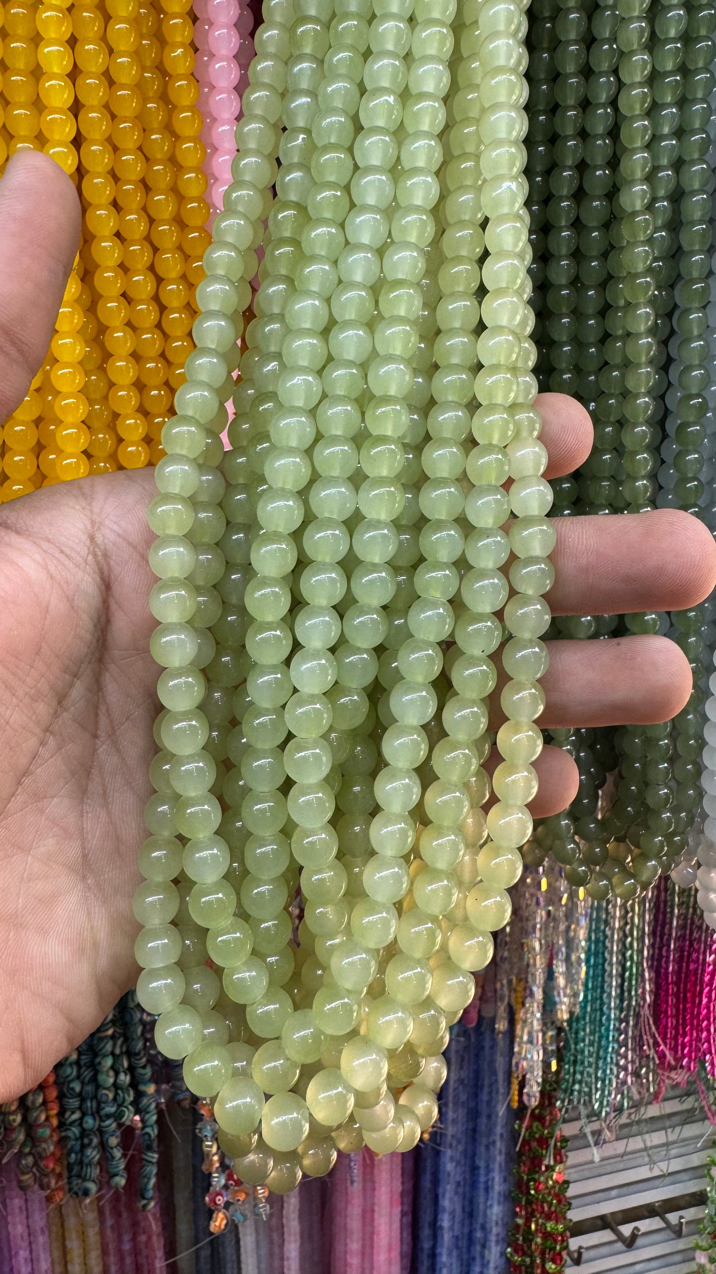 Jelly Round Beads Strand – 100 Beads Per Strand for Jewelry Making