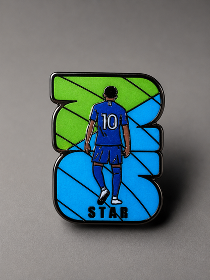 Kylian Mbappé No. 10 STAR Football Enamel Brooch Pin