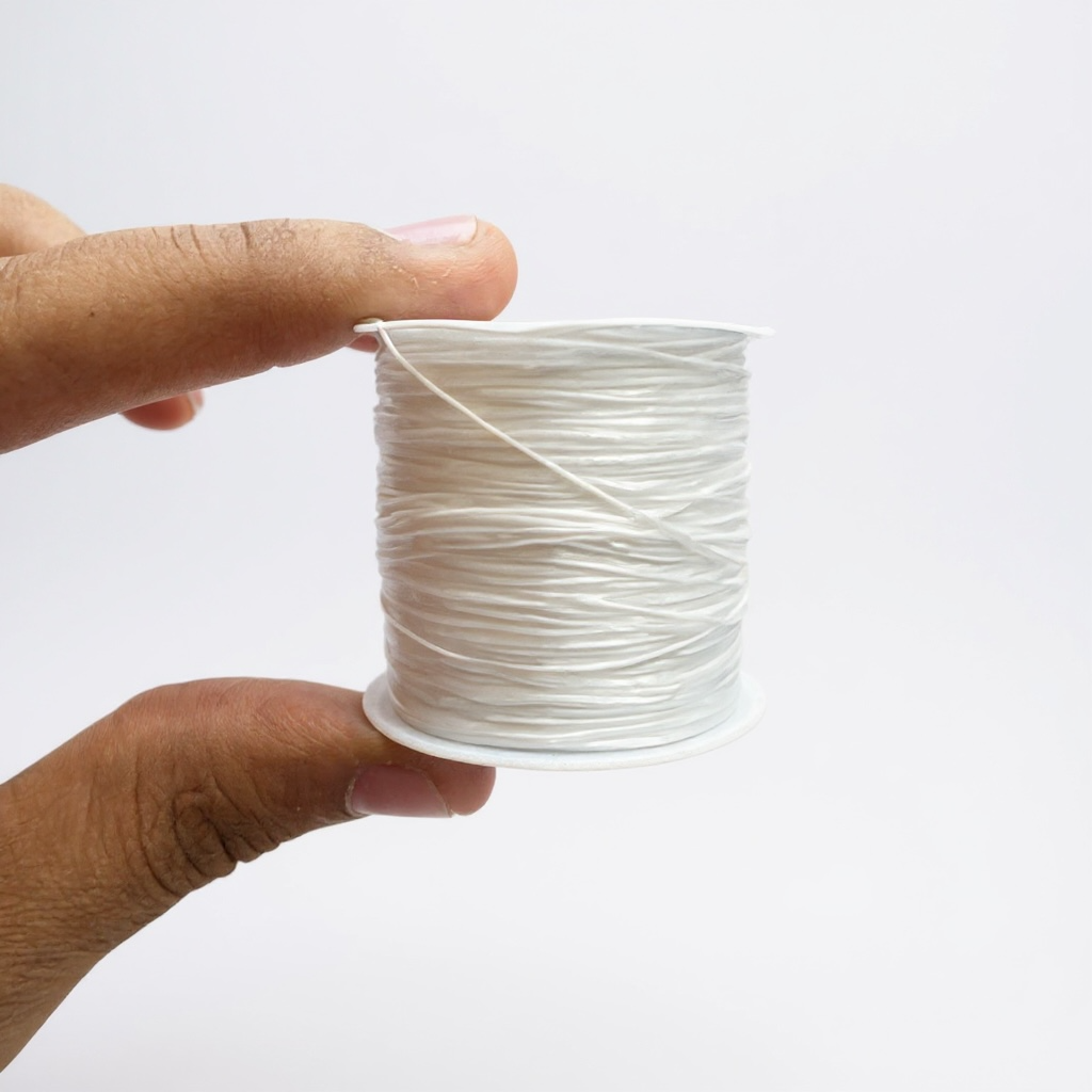 Black & White Elastic Thread for Jewellery Making | Stretch Cord for Beads | Century Fancy Beads