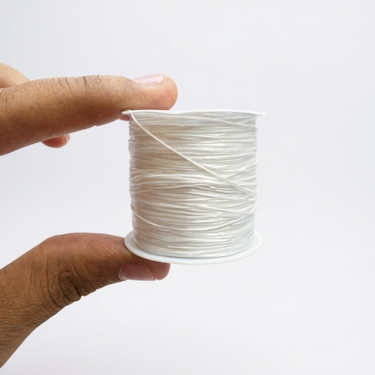 Black & White Elastic Thread for Jewellery Making | Stretch Cord for Beads | Century Fancy Beads