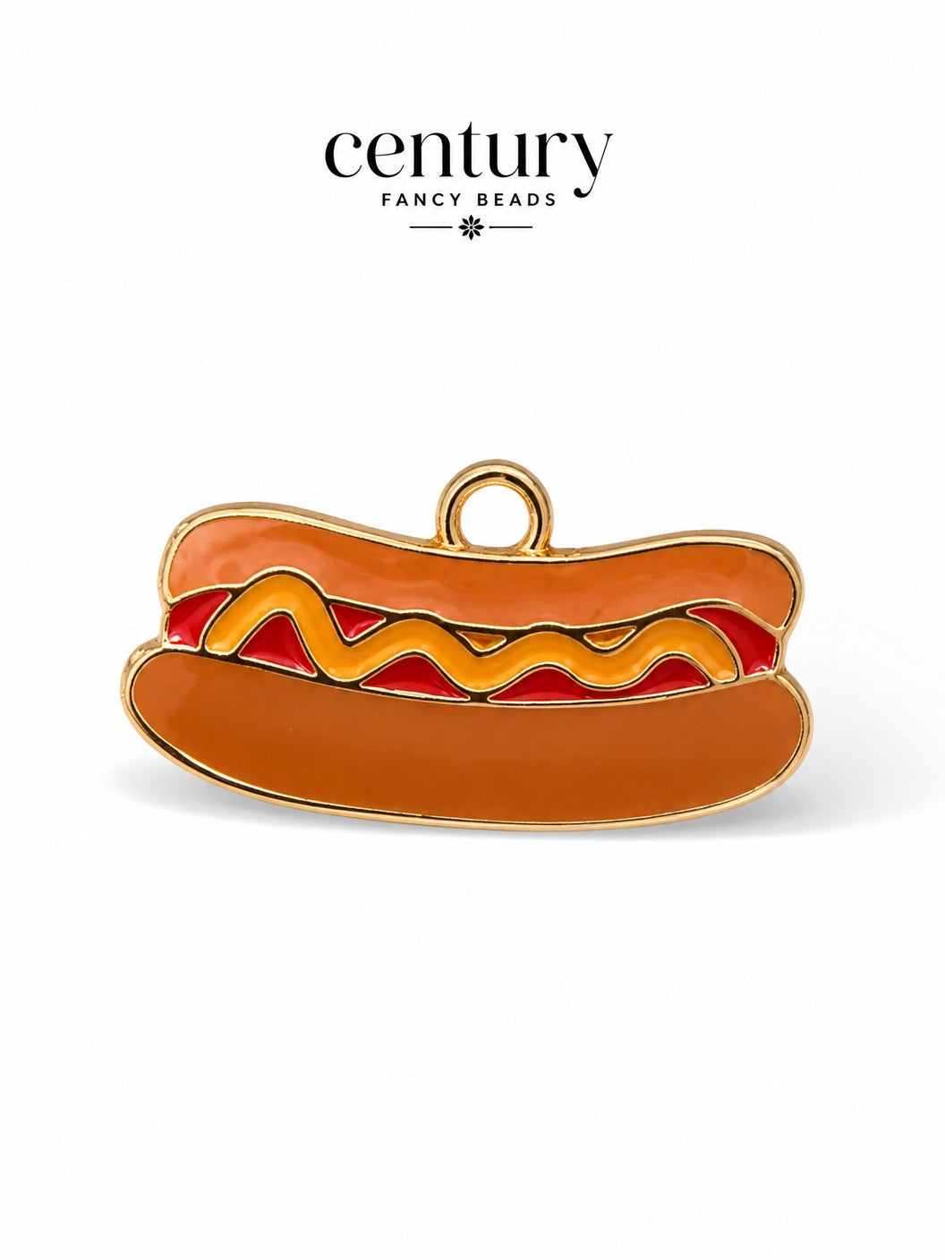 Hot Dog charm for Imitation Jewellery Making | Century Fancy Beads