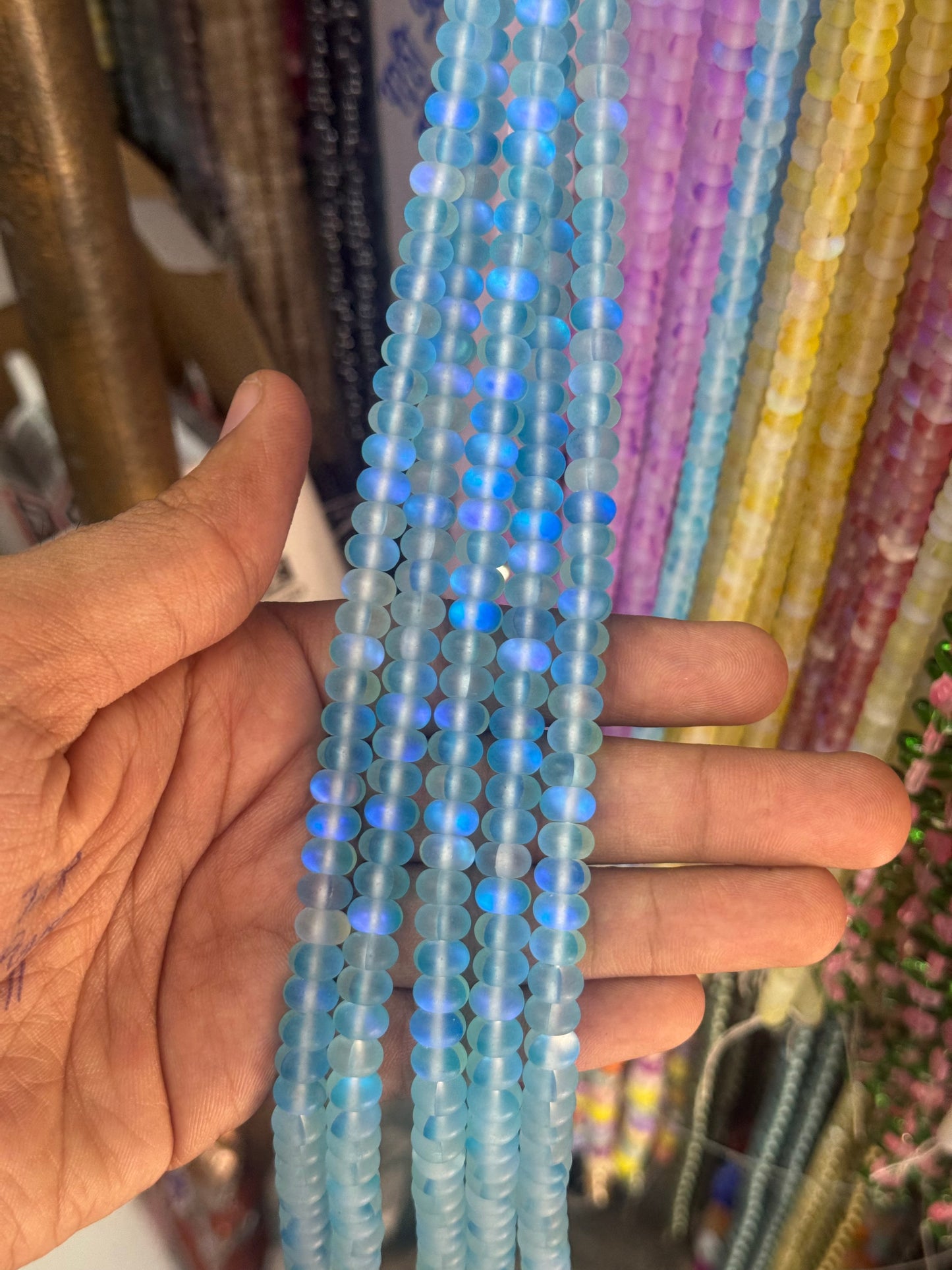 8mm UV Aura Beads Rainbow Shine