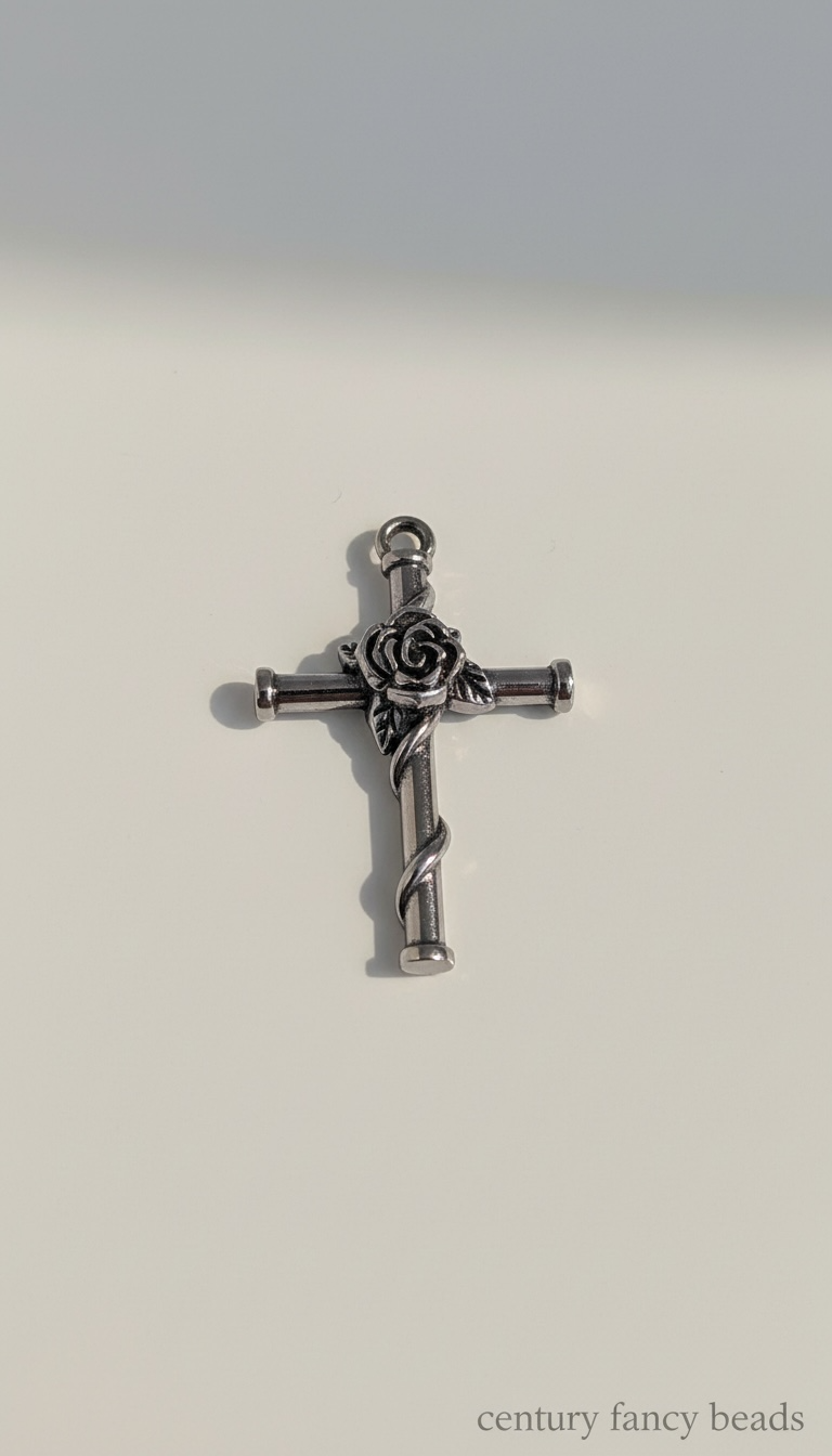 Premium Cross   Shape Metal Pendant for Jewellery & Keychains |