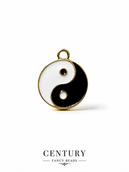 Ying Yang enamel for Imitation Jewellery Making | Century Fancy Beads