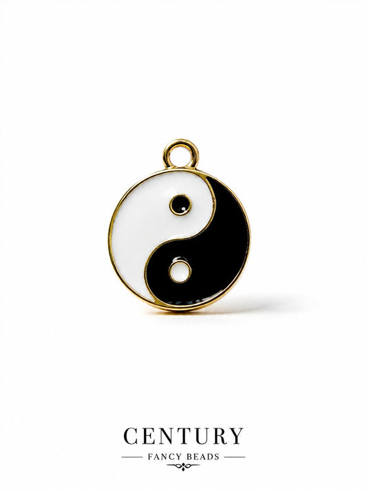 Ying Yang enamel for Imitation Jewellery Making | Century Fancy Beads