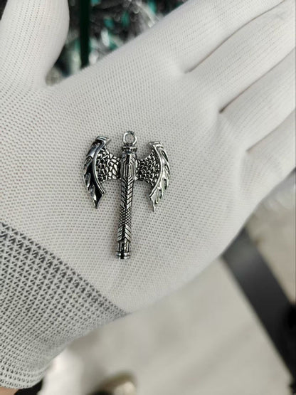 Premium Sliver  AXE  Shape Metal Pendant for Jewellery & Keychains |