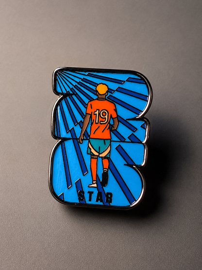 Lamine Yamal No. 19 STAR Football Enamel Brooch Pin
