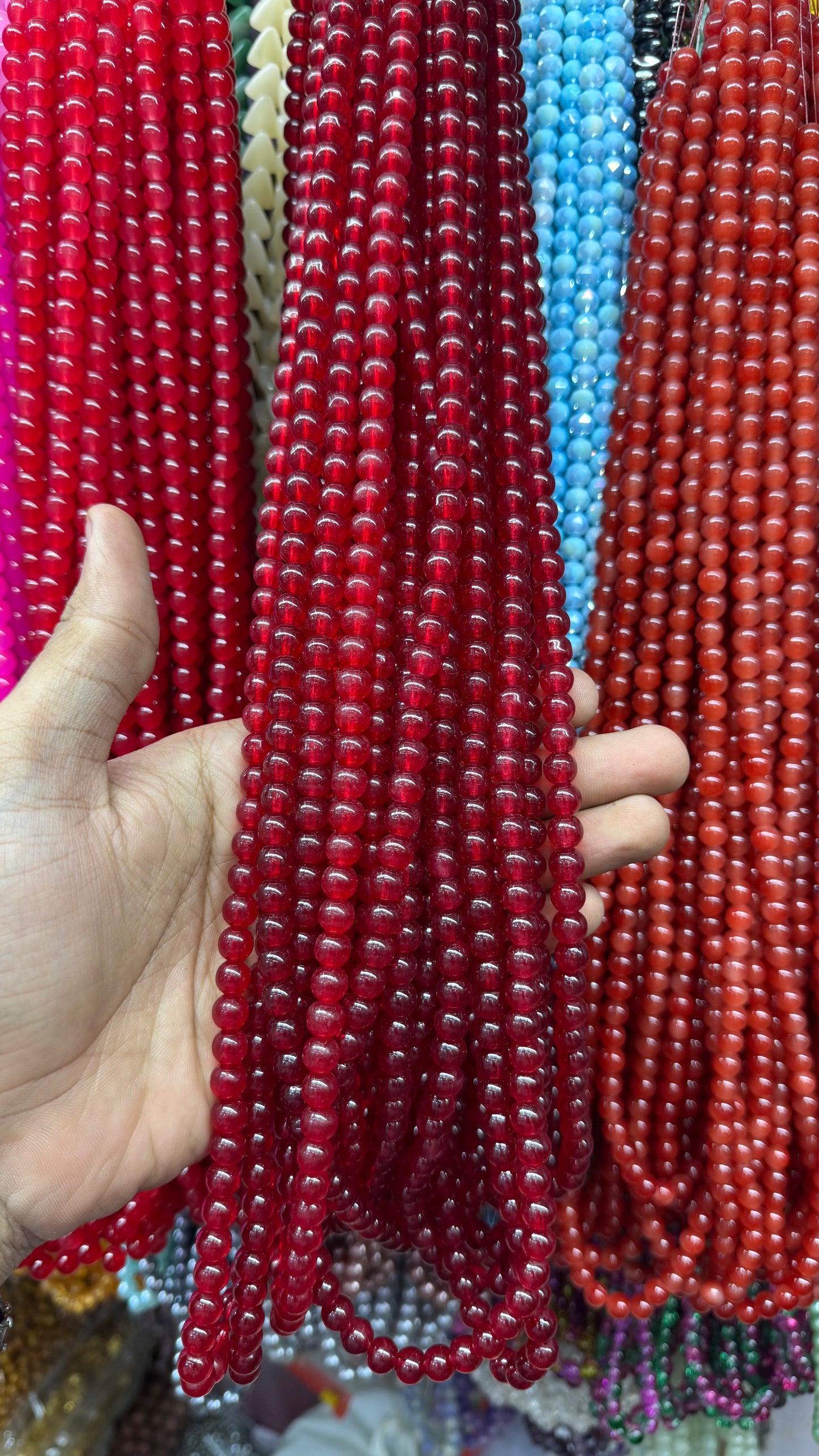 Jelly Round Beads Strand – 100 Beads Per Strand for Jewelry Making