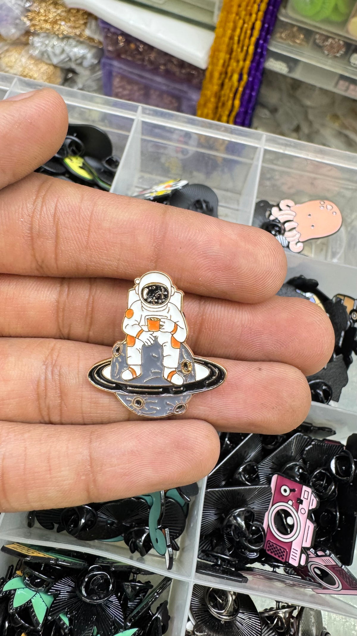 SPACE LOVER Enamel Lapel Pin imatation jewellery