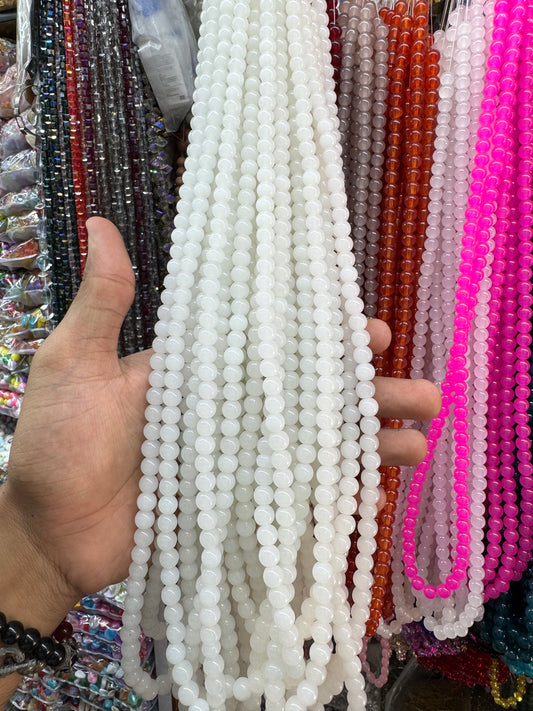 Jelly Round Beads Strand – 100 Beads Per Strand for Jewelry Making